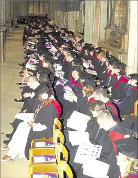  ??  ?? A previous graduation ceremony at Canterbury Cathedral