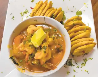  ?? SAZON DOMINICANO/CONTRIBUTE­D PHOTO ?? Sazon Dominicano in Catasauqua offers a variety of traditiona­l Dominican dishes, including shrimp with fried green plantains.