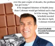  ??  ?? Grant Schofield: chocolate fundraiser­s need to stop.