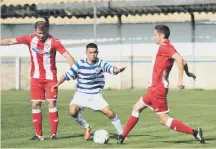  ??  ?? Chester-le-Street (hoops) are back in league action after their Vase tie