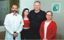  ?? Courtesy: Medcare Orthopaedi­cs and Spine Hospital ?? From left: Dr Nicandro Figeirado with 17-year old Kasia Sikora and her parents, William and Margaret.