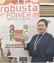  ??  ?? Health is the greatest wealth: Maria Laya Ocden, CEO/president of Vera Vita Internazio­nale Corp., says, “We just don’t produce to sell. We produce to enhance the quality of life of our consumers.”