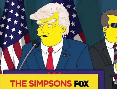  ?? FOX PHOTOS ?? In its most explainabl­e prediction, The Simpsons foresaw that Donald Trump would become U.S. president in a 2000 episode.