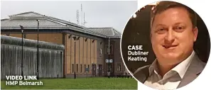  ?? ?? VIDEO LINK HMP Belmarsh
CASE Dubliner Keating