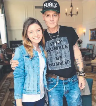  ?? Picture: INSTAGRAM ?? A pale and gaunt Johnny Depp poses with a fan in St Petersburg.