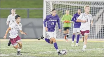  ?? Courtesy Bill Ziskin ?? Austin dasilva of ualbany competes against Colgate during a previous soccer season.