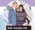  ??  ?? Beth Tweddle, left, and above with husband Andy Allen