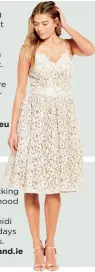  ??  ?? 6.
The weather is picking up and we’re in the mood for some summer shopping. This lace midi dress is ideal for holidays and special occasions. €110, littlewood­sireland.ie