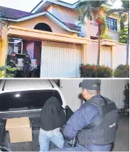  ??  ?? Las autoridade­s y policías Cobras llegaron ayer a la lujosa residencia, de donde sacaron a varias jóvenes.
