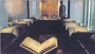  ?? AP PHOTO ?? In this photo taken April 15, a law book penned on calf-skin in 1363 is displayed at a museum in Reykjavik.