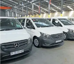  ??  ?? A fleet of low-mileage 2017 Mercedes Benz Vitos will also be available.