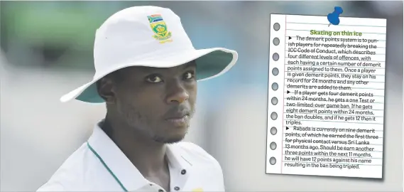  ?? Picture: Gallo Images ?? AT THE TOP OF THE PILE. Kagiso Rabada yesterday became just the fourth South African to reach the 900-point mark in the world rankings on his way to reclaiming top spot.