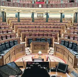  ?? EMILIA GUTIÉRREZ ?? El ple del Congrés que debatrà la investidur­a arrenca dissabte