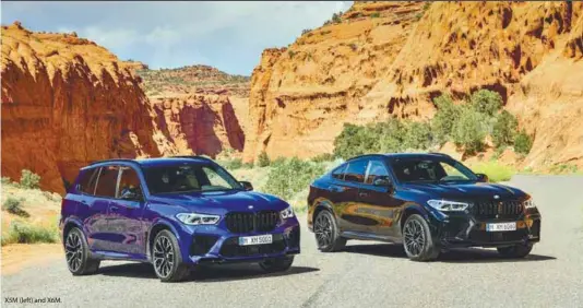  ?? ?? X5M (left) and X6M.