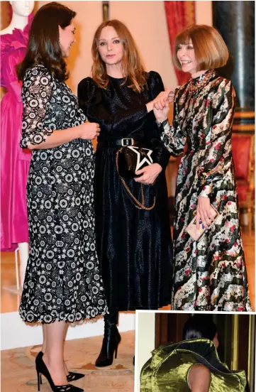  ??  ?? Bumping along nicely: Kate chats with Stella McCartney and Anna Wintour