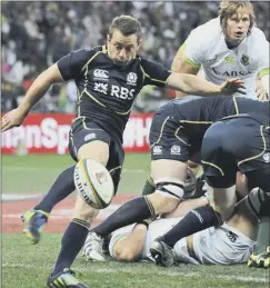  ??  ?? The boot of Greig Laidlaw helped scotland to scare the springboks