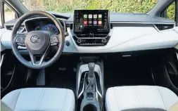  ??  ?? The elegant dashboard includes plenty of bait for tech fans, including Apple CarPlay and Amazon Alexa integratio­n.