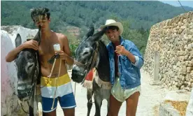  ?? Photograph: FG/Bauer-Griffin/Getty ?? Following the beat route? … Andrew Ridgeley (left) and George Michael during the filming of the Club Tropicana video in Ibiza, 16 March 1983.
Images