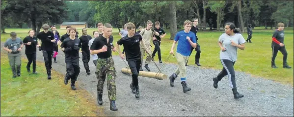  ??  ?? ■ Pictured: Loughborou­gh College students during a thrilling two-day public services challenge.