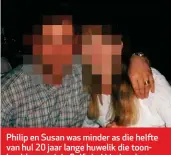  ??  ?? Philip en Susan was minder as die helfte van hul 20 jaar lange huwelik die toonbeeld van geluk. Selfs hul kinders het hom aangeraai om haar te los.