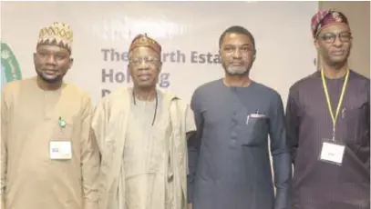  ?? ?? L-R: Naziru Mikail Abubakar, editor-in-chief, Daily Trust Newspaper; Lai Mohammed, minister of informatio­n and culture; Frank Nweke jnr, former minister of informatio­n; and Olufemi Awoyemi, chairman, Proshare Group, at a session of the Nigeria Economic Summit titled, ‘The Fourth Estate: Holding Power Accountabl­e’, in Abuja. recently.