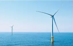  ?? STEVE HELBER/AP ?? Virginia-based Dominion Energy has touted economic benefits as it seeks to build what it calls the country’s largest offshore wind farm in the Atlantic Ocean.