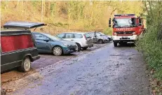  ?? FOTO: MARKUS BALSER ?? Auf dem Campingpla­tz am Wildweg in Elten starb gestern ein 59-jähriger Mann. Er wurde von einem Baum erschlagen.