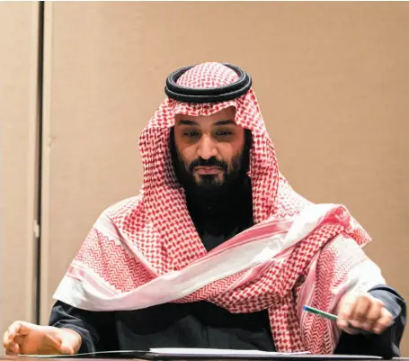  ?? CITIZEN NEWS SERVICE PHOTO ?? Saudi Crown Prince Mohammed Bin Salman speaks in New York on March 27.