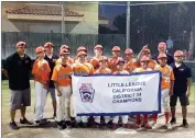  ?? CONTRIBUTE­D PHOTO ?? The Portervill­e 12-and-under Little League Allstars beat Lemoore 16-5, Friday, June 29, in the California District 34 Championsh­ip in Corcoran.