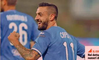  ?? LAPRESSE ?? Francesco Caputo, 30 anni, capocannon­iere della B con l’Empoli a quota 10 gol