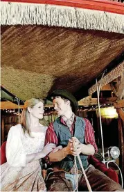  ?? ARCHIVES]
[THE OKLAHOMAN ?? Kelli O’Hara played Laurey and Will Chase portrayed Curly in Lyric Theater’s 2007 production of “Oklahoma!” The production might never have happened had it not been underwritt­en by a sizable federal NEA grant.