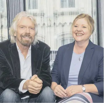  ??  ?? The meeting in California follows an invitation from Sir Richard Branson to Jackie Waring