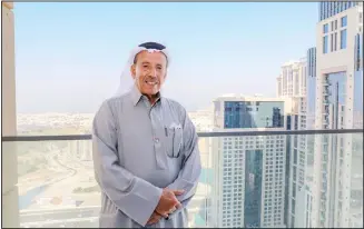  ??  ?? Khalaf Ahmad Al Habtoor, Founding Chairman, Al Habtoor Group during a reception held to launch Amna Tower to the market for sale.