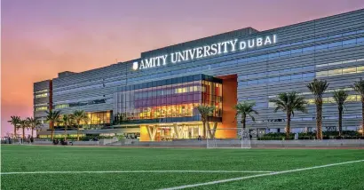  ??  ?? a CLaSS apaRT: The amity university dubai received an overall 4-star rating in KHda ranking last year.