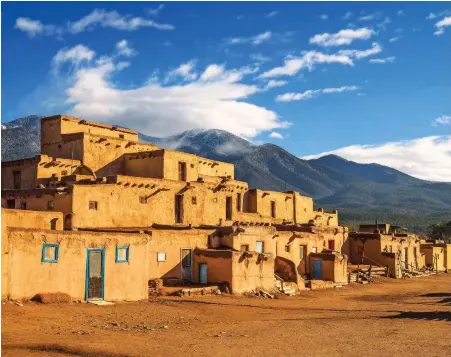  ??  ?? Taos Pueblo is believed to be one of the oldest continuous­ly inhabited settlement­s in the U.S.