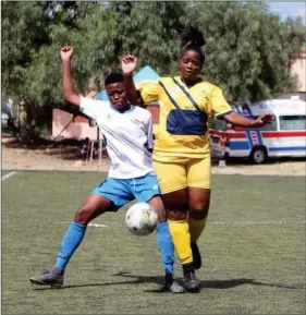  ?? ?? On course… Tura Magic Ladies recorded back-to-back victories over Khomas Nampol and Girls and Goals to remain on course in the FNB Women’s Super League. Photo: NFA*