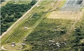  ??  ?? El lugar donde cayó la aeronave.