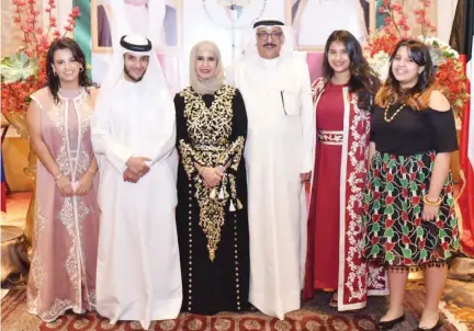  ?? ?? The Ambassador of the State of Kuwait, His Excellency Musaed Saleh Althwaikh his wife, Madame Sabeekah Alghanim and their children