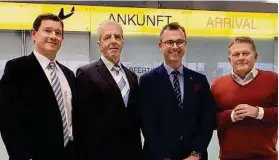  ??  ?? Jürgen Löschnig, Gerhard Widmann, Norbert Hofer, Wolfgang Malik (von links) BMVIT
