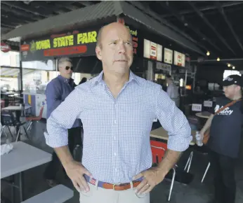  ?? AP ?? John Delaney in Des Moines, Iowa, where presidenti­al candidates are often made