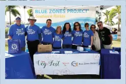  ??  ?? Moai Launch at Coconut Point Mall led by Blue Zones Project Executive Director Deb Logan