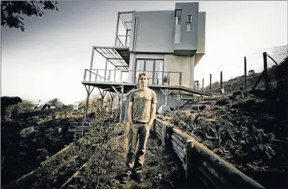  ??  ?? HIGH HOPES: South African hemp pioneer Tony Budden outside his “Hempcrete” house