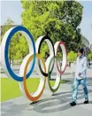  ?? AFP ?? THE Olympic rings are displayed near the National Stadium, where the 2020 Olympic Games were held in Tokyo. |