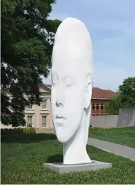  ?? Jaume Plensa / TNS ?? “Chloe” is a recent addition to the Virginia Museum of Fine Arts’ Robins Sculpture Garden.