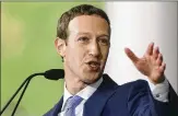  ?? STEVEN SENNE / ASSOCIATED PRESS FILE ?? Facebook CEO Mark Zuckerberg says program is meant to boost communitie­s.