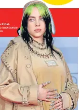  ?? PHOTO: SIMON DAWSON/ REUTERS ?? Billie Eilish