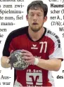  ?? Foto: Fred Schöllhorn ?? Einen wichtigen Erfolg holten Alexander Hor ner und die Handballer des TSV Haunstette­n.