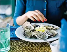  ??  ?? Delicacy: Oysters are part of the island’s culinary scene Picture: