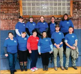  ?? Photo submitted ?? These volunteers from UPMC Kane gathered for a group picture at the Kane Area Community Center, the base of operations for KARE for Kane, before heading out to work for the day.