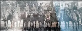  ?? PHOTO / FILE. ?? A line-up of mounted soldiers from the Honourable Artillery Company, City of London. Jack Straker is fourth from the left.